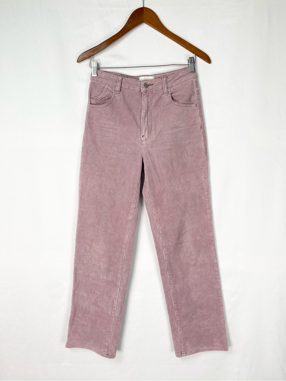 Rollas Original High Rise Straight‎ Cord Pants Size 27 in Plum Corduroy
